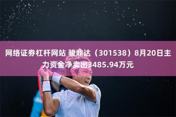 网络证劵杠杆网站 骏鼎达（301538）8月20日主力资金净卖出3485.94万元