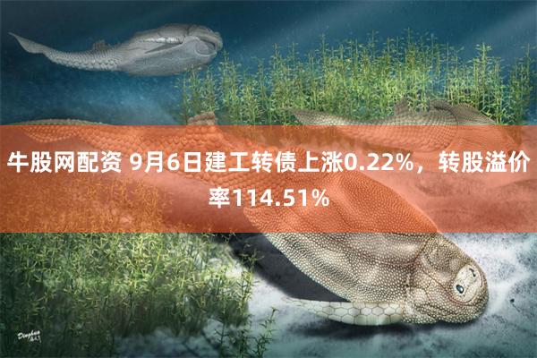 牛股网配资 9月6日建工转债上涨0.22%，转股溢价率114.51%