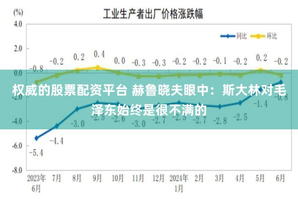 权威的股票配资平台 赫鲁晓夫眼中：斯大林对毛泽东始终是很不满的